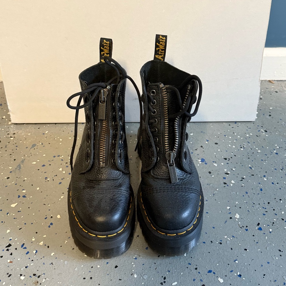Dr. Martens Sinclair Black Leather Platform Boots